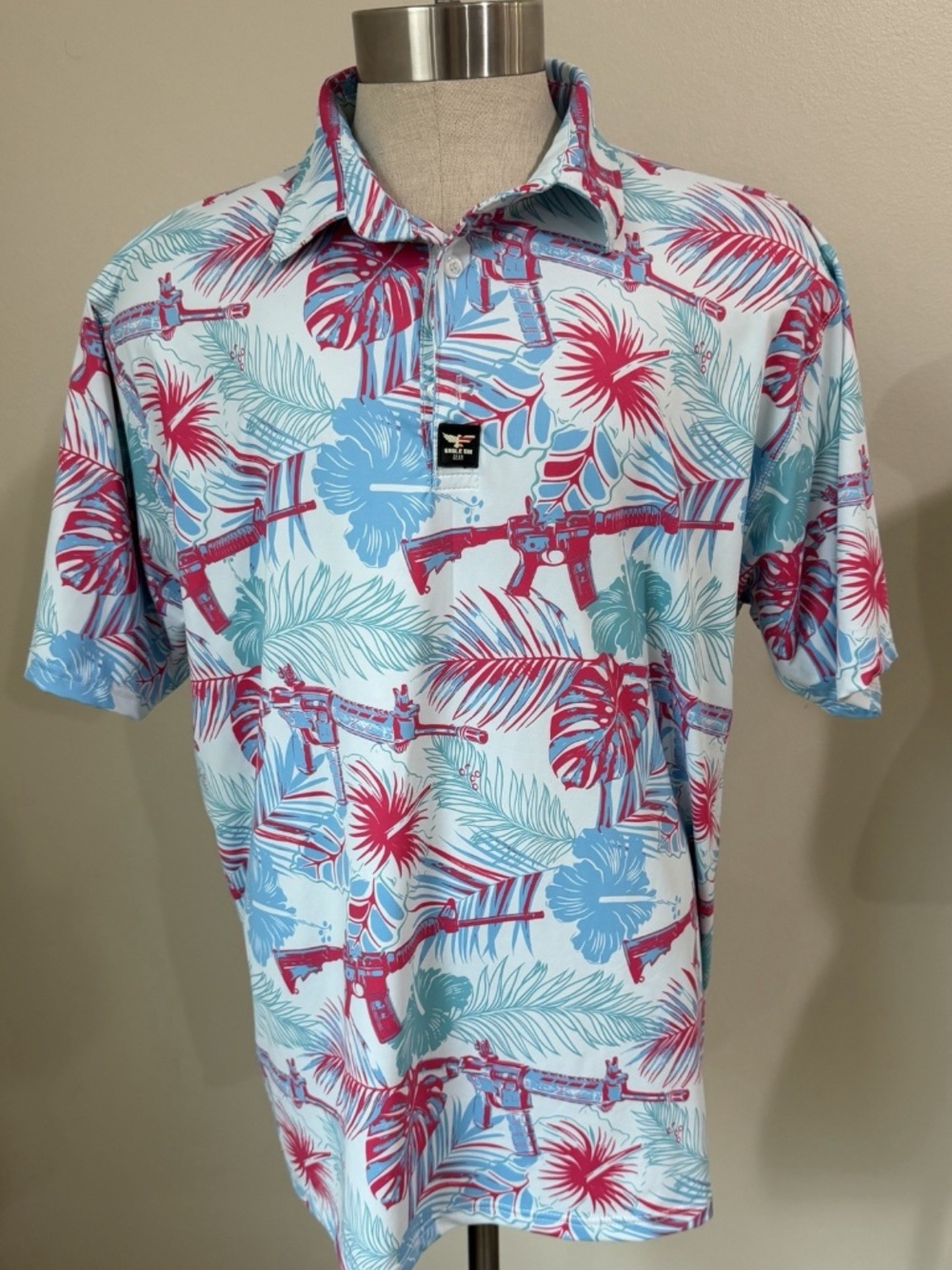 Eagle Six Gear Mens XL Rifle Hawaiian Tactical Performance Polo Shirt